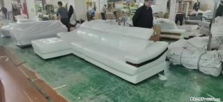 【大厂仿真皮沙发】实木框架，高回弹海绵45密度。全新包装，质量非常好，3.6米右贵妃 - 徐州28生活网 xz.28life.com